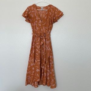 A NEW DAY midi flutter sleeve dress